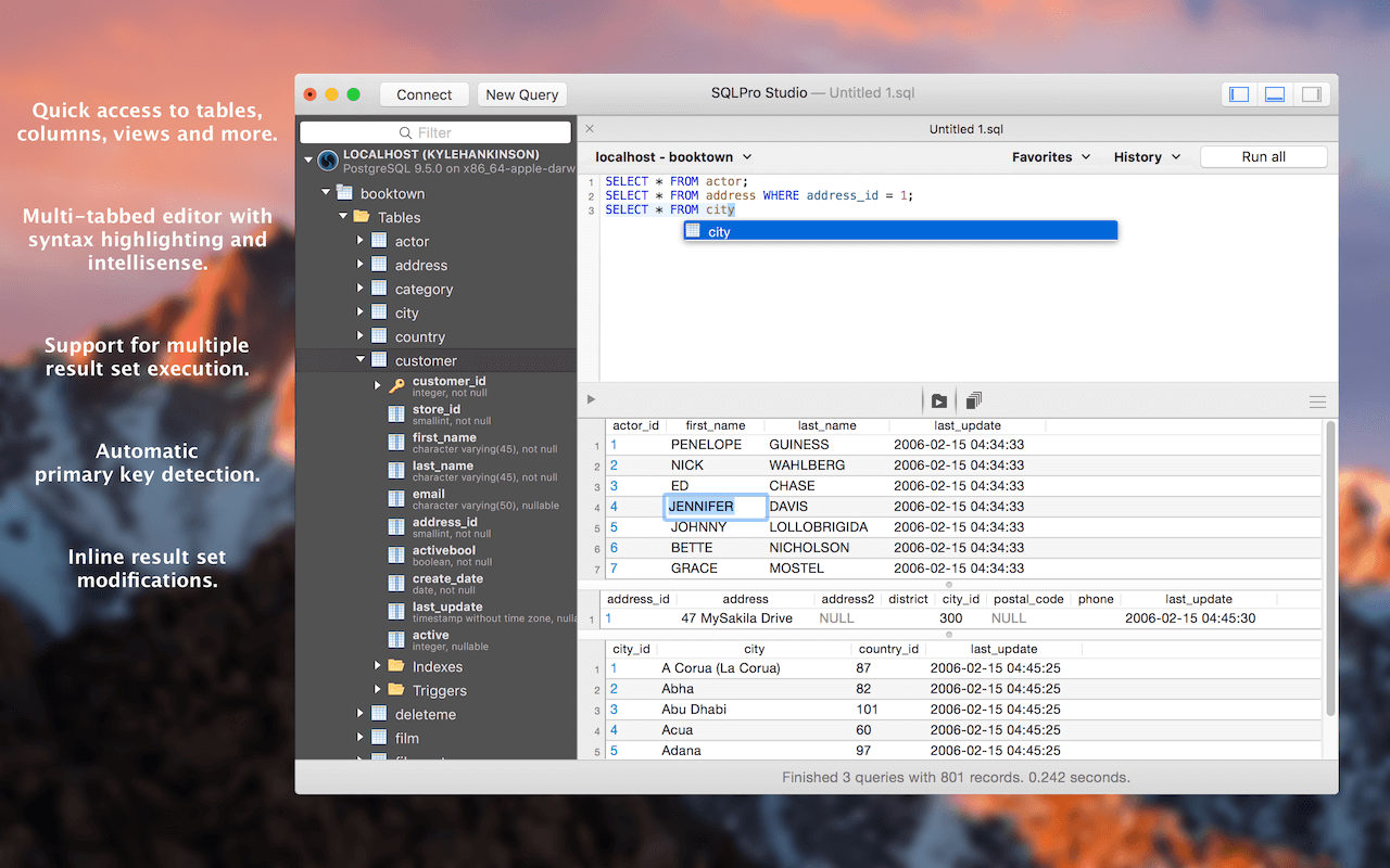 visual studio database for mac